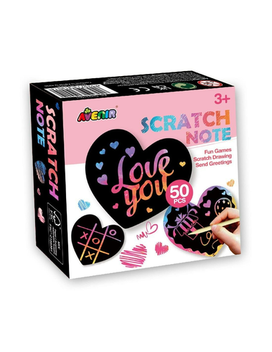 Craft Set - Avenir Scratch Note Heart