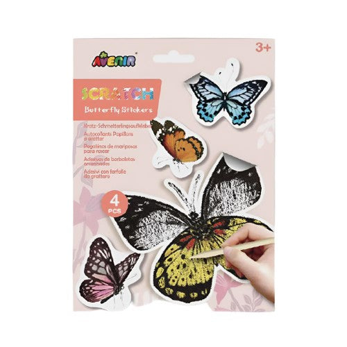 Craft Set - Avenir Scratch Butterfly Stickers