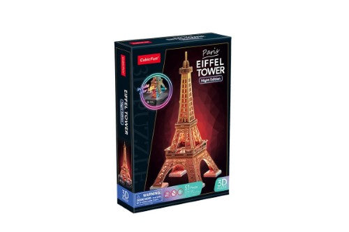 3D Puzzle - Cubic Fun Eiffel Tower Night Edition