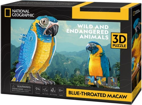 3D Puzzle - Cubic Fun Blue Throated Macaw