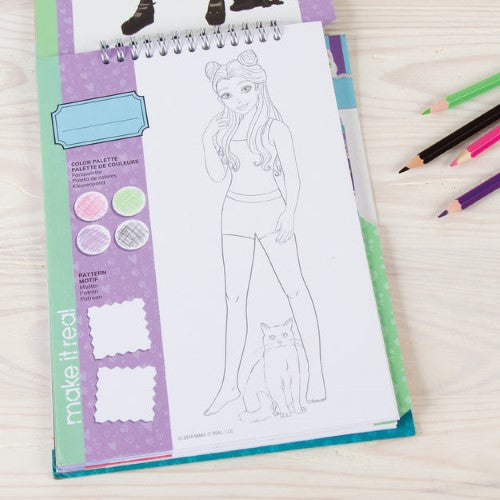 Sketchbook - Make it Real Fashion Design Pretty Kitty