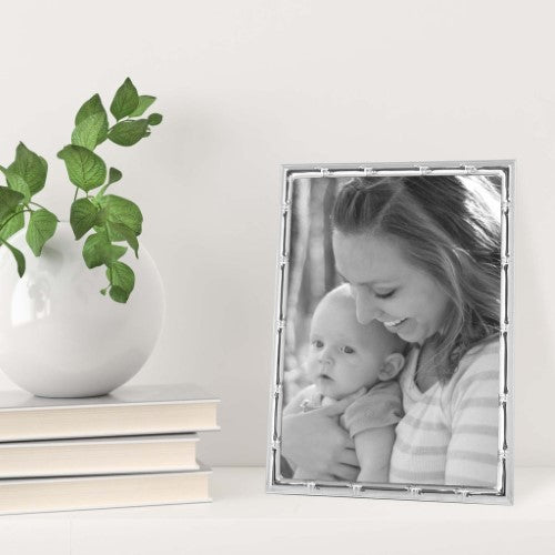 Bamboo Silver Metal Photo Frame