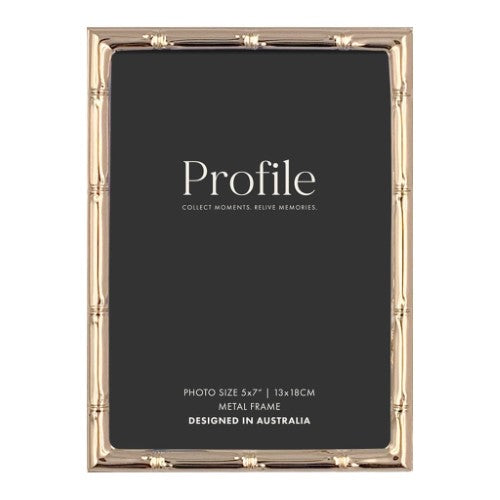 Bamboo Rose Gold Metal Photo Frame