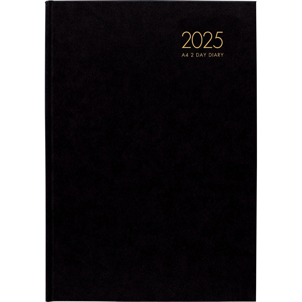 Collins Windsor A42 2 Day To Page Diary Black Odd Year