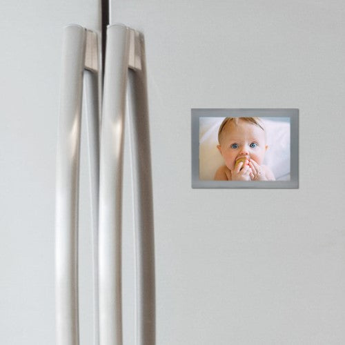 Magnetic Fridge Frame Photo Pocket (Silver) - 5x7in - Type 1