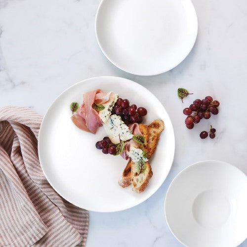 White Coupe Glass Noodle Bowl 18cm - Wiltshire- Set of 6