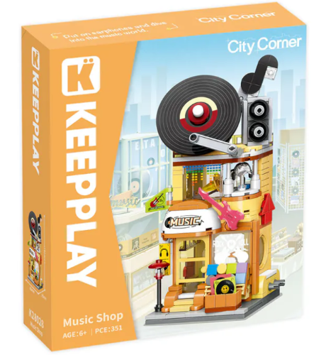Building Block Set - Keeppley City Corner Music Shop