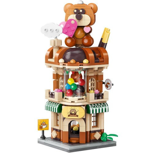 Building Block Set - Keeppley City Corner Chocolate Dream Factory