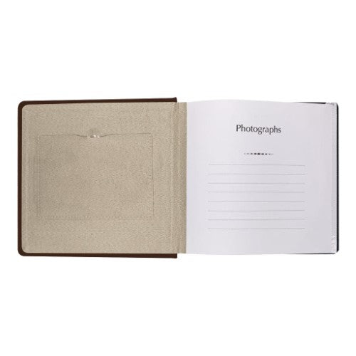 Prestige Brown Leather Slip-in Photo Album 200 Photos