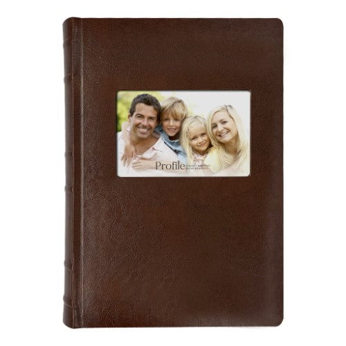 Prestige Brown Leather Slip-in Photo Album 300 Photos