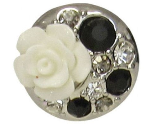 Snaps REDFOX - Snap-White Flower 3D