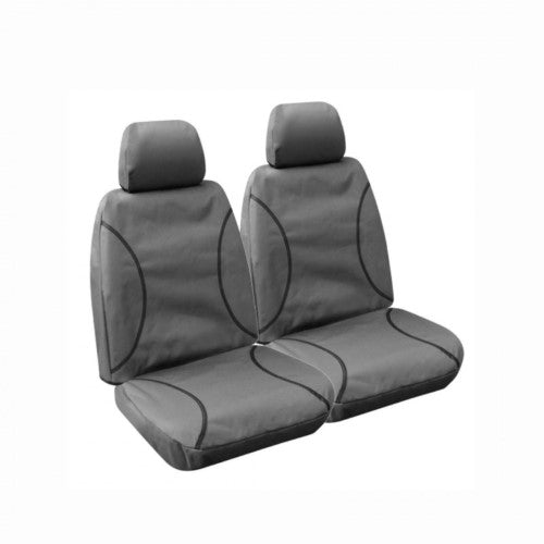 Grey Canvas Front Seat Cover Pair Colorado Trailblazer Dmax - TRADIES