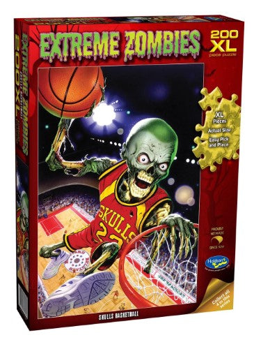 Jigsaw Puzzle - Extreme Zombies Skulls Basketball (200 XL Piece)