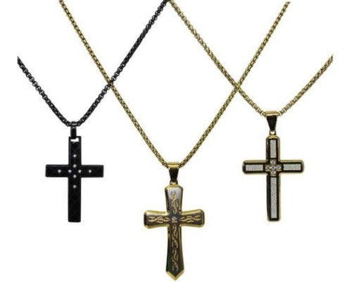 Necklace - Jax Cross x3