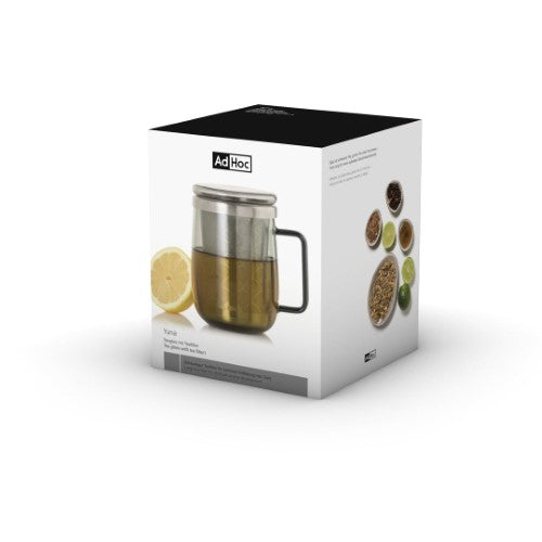 Tea Glass with Tea Infuser - AdHoc Yuna Smoke Glass (560ml)