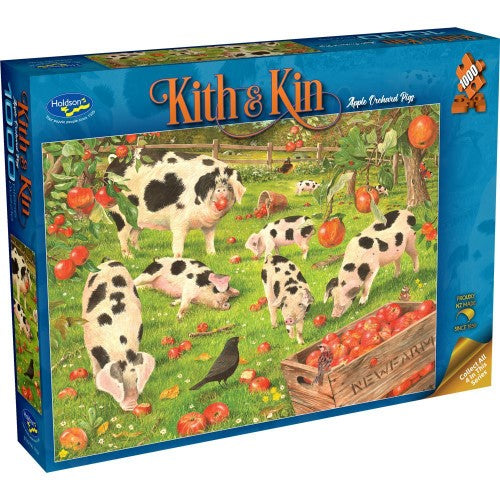 Jigsaw Puzzle - Kith & Kin Apple Orchard Pigs (1000pcs)