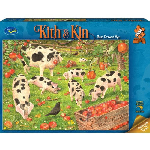 Jigsaw Puzzle - Kith & Kin Apple Orchard Pigs (1000pcs)
