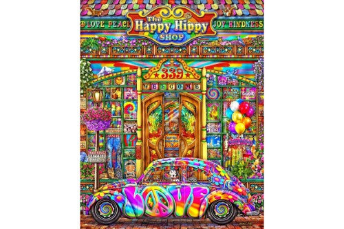Jigsaw Puzzle - Dont Worry Be Happy The Happy Hippy Shop (1000pcs)