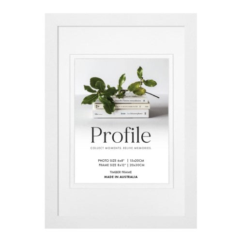 PROFILE ELEGANT DELUXE WHITE 6X8/4X6 PHOTO FRAME