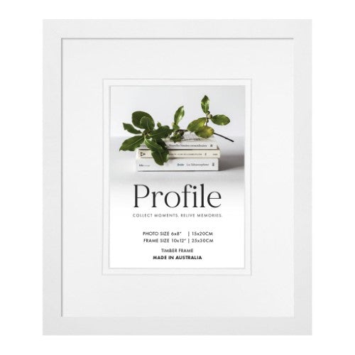 PROFILE ELEGANT DELUXE WHITE 6X8/4X6 PHOTO FRAME