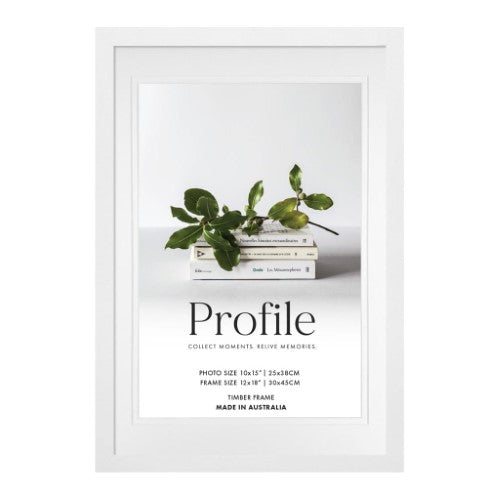 PROFILE ELEGANT DELUXE WHITE 8X10/5X7 PHOTO FRAME