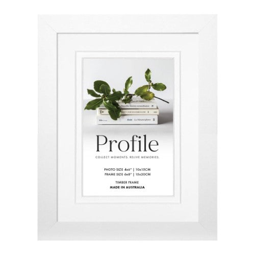 PROFILE ELEGANT DELUXE WHITE 8X10/5X7 PHOTO FRAME