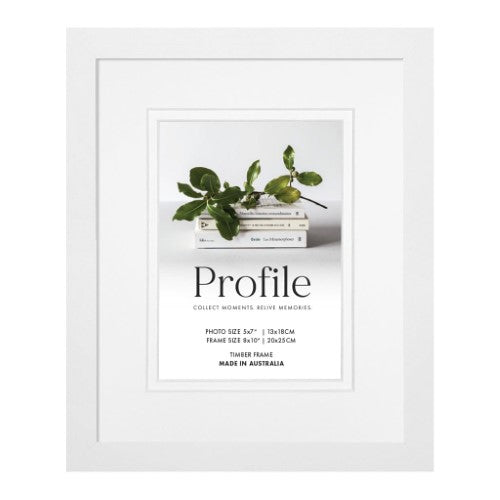 PROFILE ELEGANT DELUXE WHITE 11X14/8X10 PHOTO FRAME