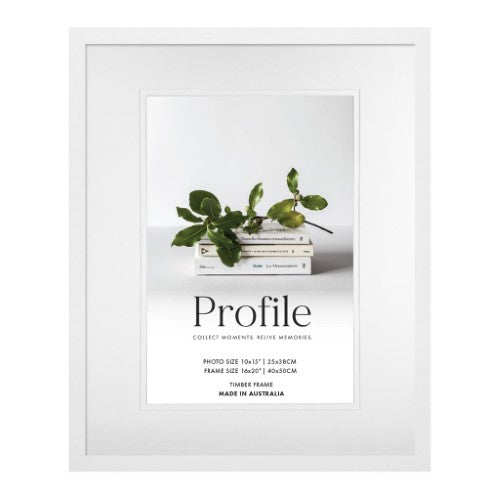 PROFILE ELEGANT DELUXE WHITE 11X14/8X10 PHOTO FRAME
