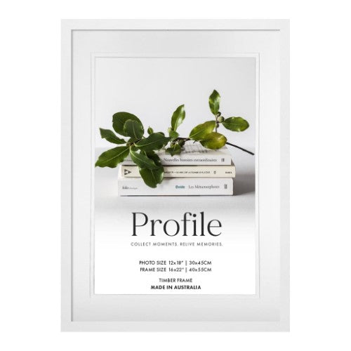 PROFILE ELEGANT DELUXE WHITE 11X14/8X10 PHOTO FRAME