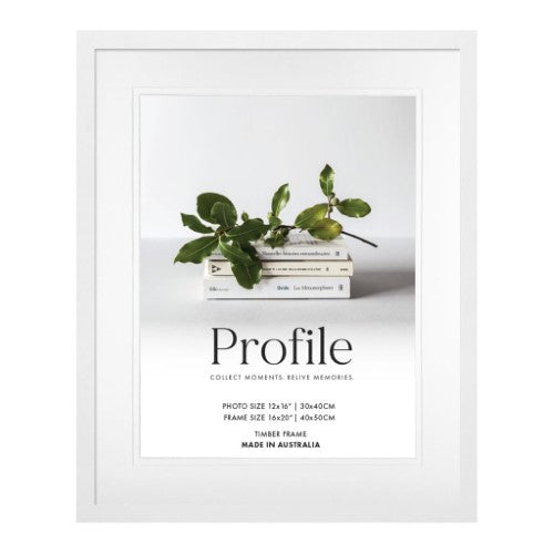 PROFILE ELEGANT DELUXE WHITE 12X16/8X12 PHOTO FRAME