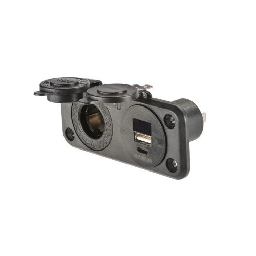 Heavy Duty Twin Accessory/Usb/Usb C Socket - NARVA