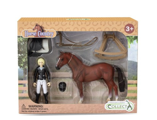 Figurine - CollectA Lady Tournament Rider & Accessories Window Box