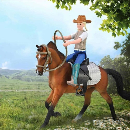 Figurine - CollectA Lady Hobby Rider with Cowgirl Hat