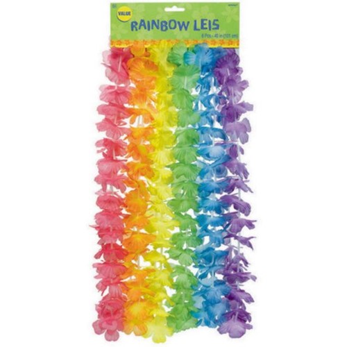 Rainbow Hawaiian Leis