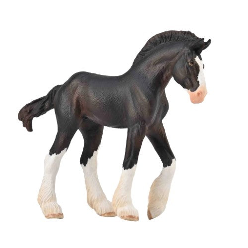 Figurine - CollectA Clydesdale Foal Black (Medium)