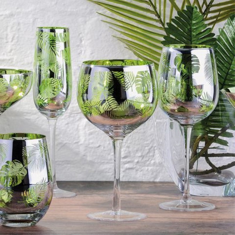 ARTLAND TROPICAL LEAVES GIN GLASS (Set Of 2)