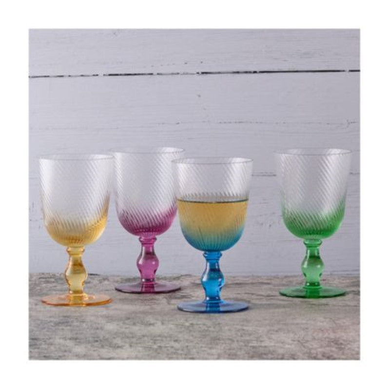 ASD Swirl Wine Glass Mixed Set Of 4