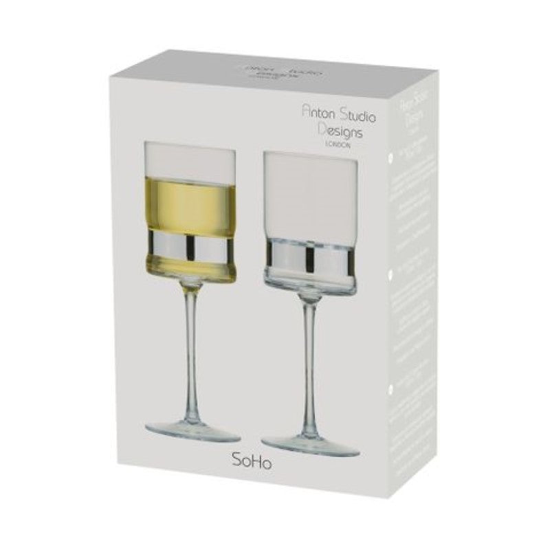 ASD Soho Wine Glass Silver Set 2