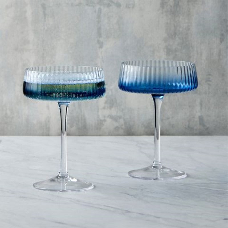 ASD Empire Champagne Saucer Blue (Set 2)