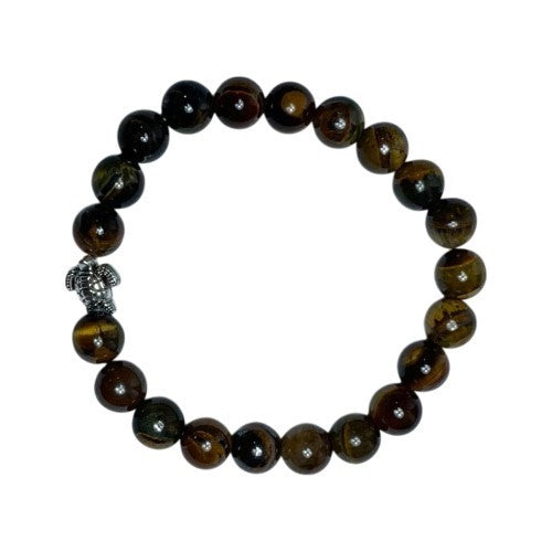 Tigers Eye Turtle 8mm Bead Bracelet