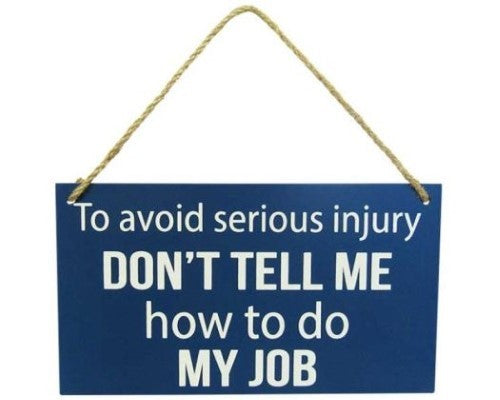 Wall Art - Man Cave Hanger Avoid Injury