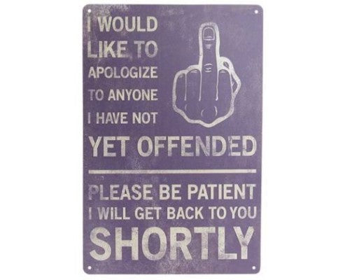 Wall Art Tin - Offended