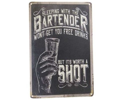 Wall Art Tin - Bar Sleeping