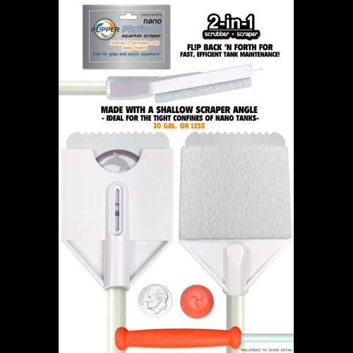 Aquatic Glass Cleaning Flipper Platinum Scraper Nano