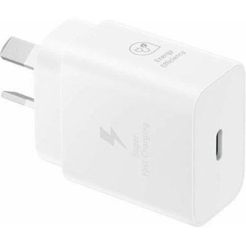 Samsung AC POWER ADAPTOR - 25W, USB-C, NO CABLE (WHITE) (EP-T2510NWEGAU)