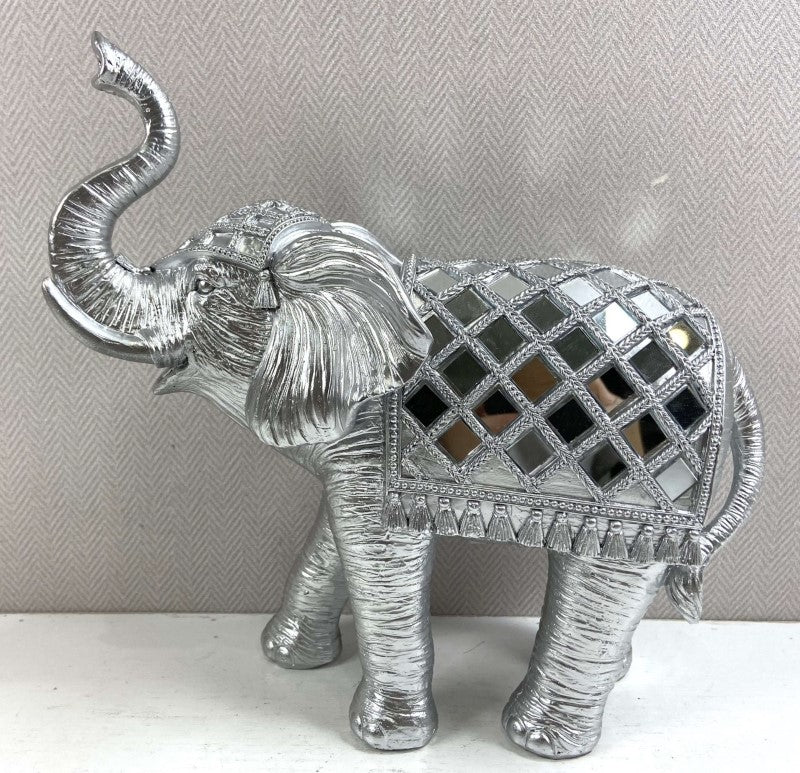 Ornament - Silver Elephant (24 x 11 x 23cm)