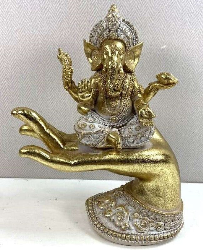 Ornament - Ganesh sitting on hand (18 x 8.80 x 22cm)