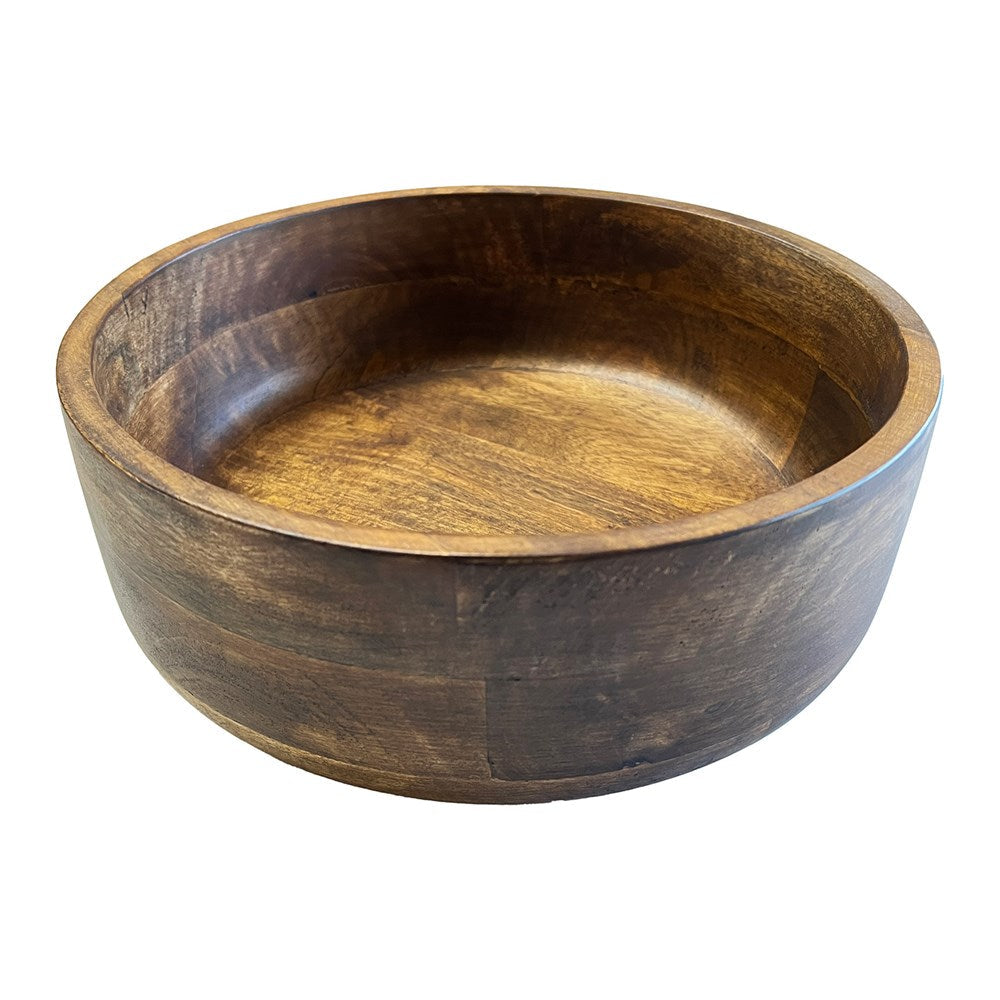 MANGO WOOD STRAIGHT SIDED BOWL 29X29X10CM