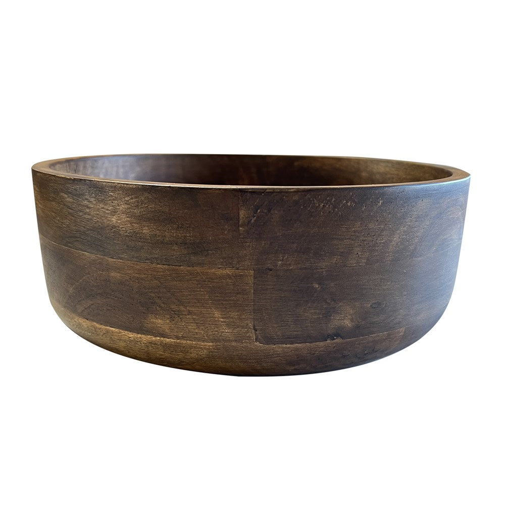 MANGO WOOD STRAIGHT SIDED BOWL 29X29X10CM