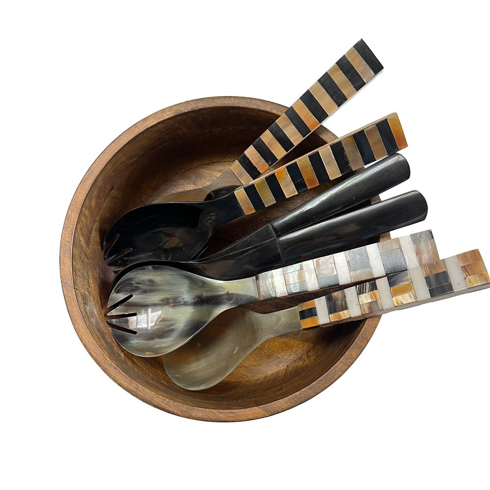 SAVANNAH SALAD SERVERS ZEBRA STRIPE 30x8CM- PAIR